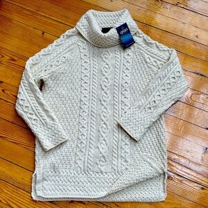 Tan Sweater Aran Fisherman Womens XL Ireland